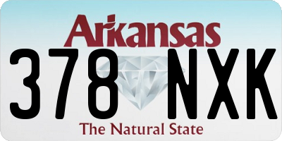 AR license plate 378NXK