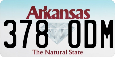 AR license plate 378ODM