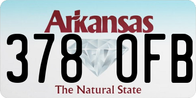 AR license plate 378OFB