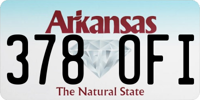 AR license plate 378OFI