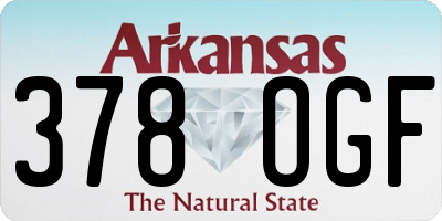 AR license plate 378OGF