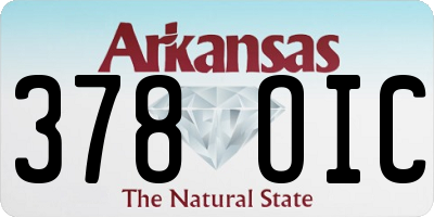 AR license plate 378OIC