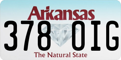 AR license plate 378OIG