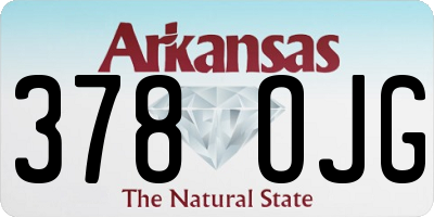 AR license plate 378OJG