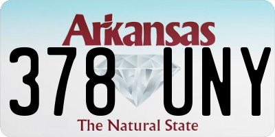 AR license plate 378UNY
