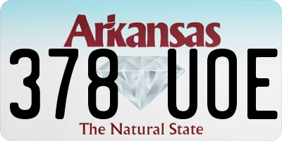 AR license plate 378UOE