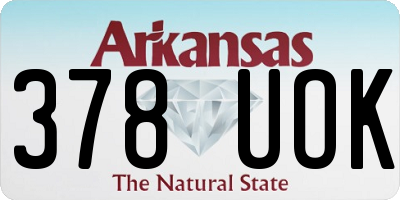 AR license plate 378UOK