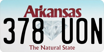 AR license plate 378UON