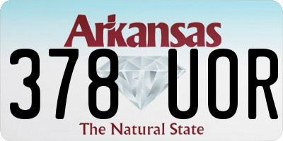 AR license plate 378UOR