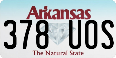 AR license plate 378UOS