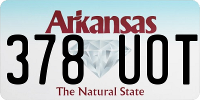 AR license plate 378UOT