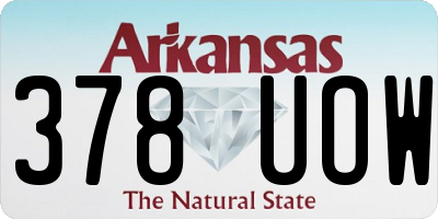 AR license plate 378UOW
