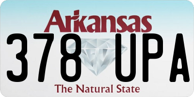 AR license plate 378UPA
