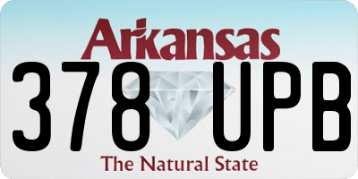 AR license plate 378UPB