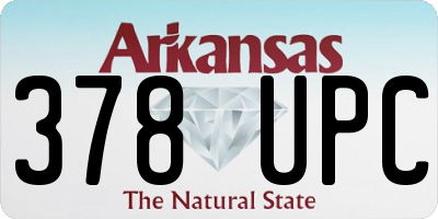 AR license plate 378UPC