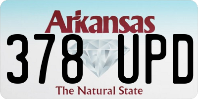 AR license plate 378UPD