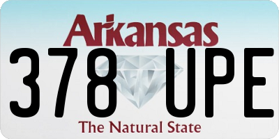 AR license plate 378UPE