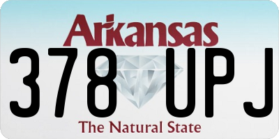 AR license plate 378UPJ