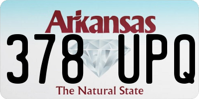 AR license plate 378UPQ
