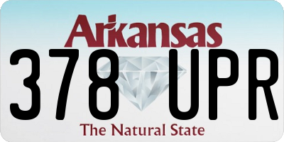 AR license plate 378UPR