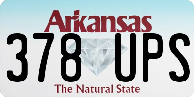 AR license plate 378UPS