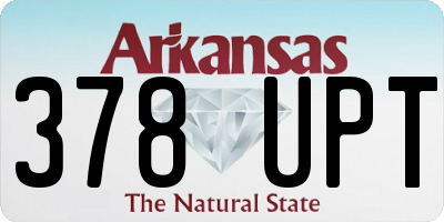 AR license plate 378UPT