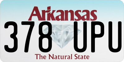 AR license plate 378UPU