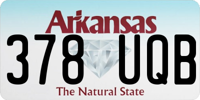 AR license plate 378UQB