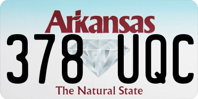 AR license plate 378UQC