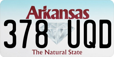 AR license plate 378UQD