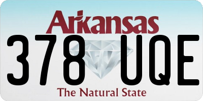 AR license plate 378UQE