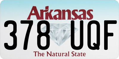 AR license plate 378UQF