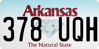 AR license plate 378UQH