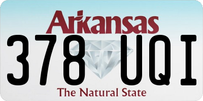 AR license plate 378UQI