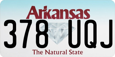 AR license plate 378UQJ