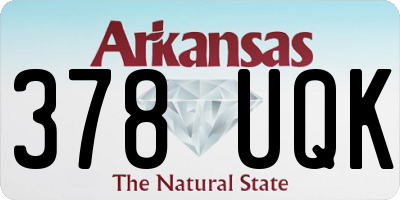AR license plate 378UQK