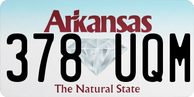 AR license plate 378UQM