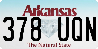 AR license plate 378UQN