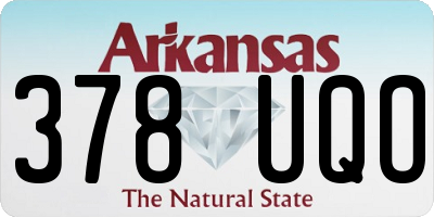 AR license plate 378UQO