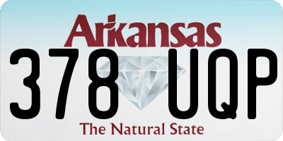 AR license plate 378UQP