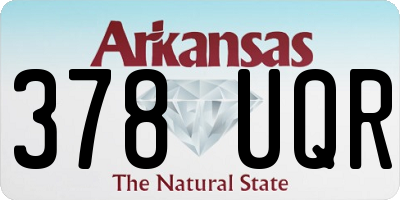 AR license plate 378UQR