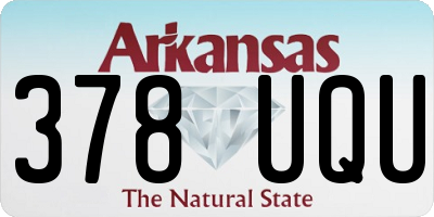 AR license plate 378UQU