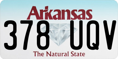 AR license plate 378UQV