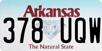 AR license plate 378UQW
