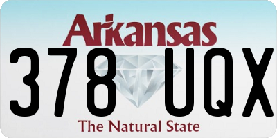 AR license plate 378UQX
