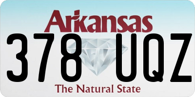 AR license plate 378UQZ