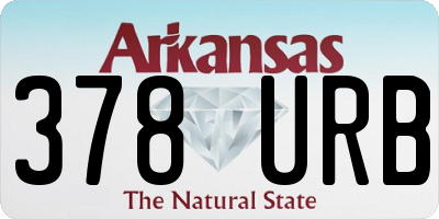 AR license plate 378URB