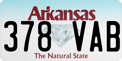 AR license plate 378VAB