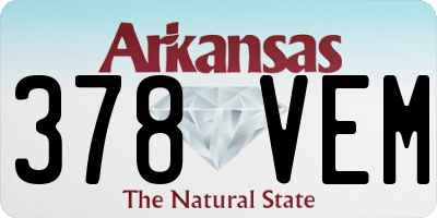AR license plate 378VEM