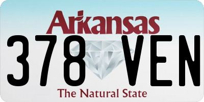 AR license plate 378VEN
